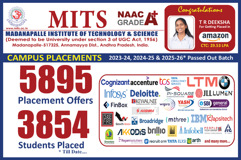 MITS placements and university collaborations showcasing student career opportunities